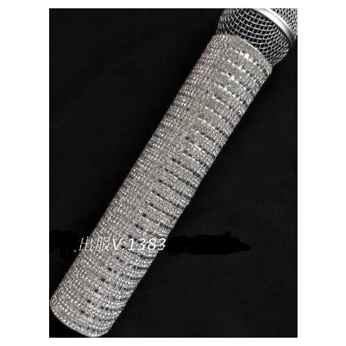 Stage Singer Microphone Rhinestone cover