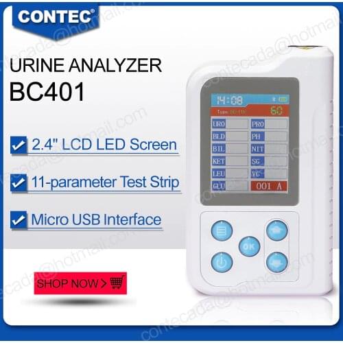 CONTEC BC401 Handheld Digital Urine Analyzer with 100PCS Test Strips Urine Tester,USA