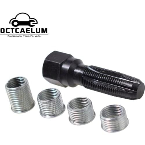 14mm Spark Plug Thread Repair Rethread Chaser Tool 3/8" 7/16" 1/2" 3/4" Inserts