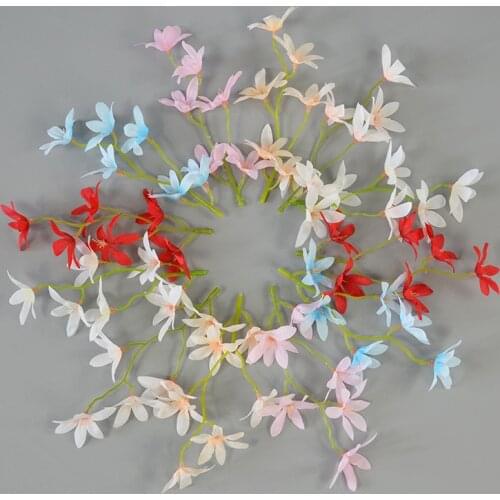 5PCS Artificial Fake Silk Orchid Cattleya Flower Head For Diy Wedding Home Garland Headwear Wearth Decorative Accessory Props