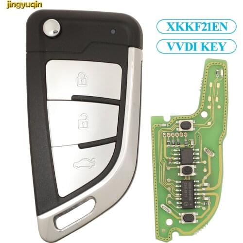 Jingyuqin 5pcs XKKF21EN VVDI2 Mini Key Tool For BMW Type Wire VVDI Xhorse Remote Flip Car Key Control Universal 3 Buttons