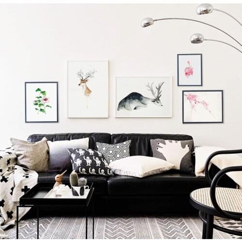 07G Watercolor Animals and Plants A4 A3 Canvas Art Painting Print Poster Picture Wall Living Room Home Decorative Mural Portrait