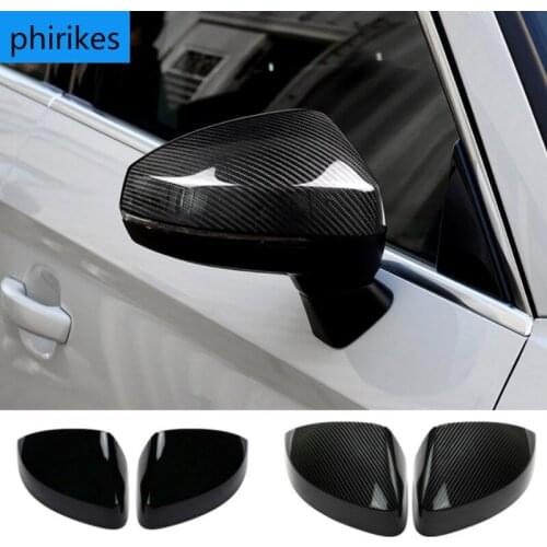 2 pieces for Audi A3 S3 8V RS3 Side Wing Mirror Covers Caps Carbon Fiber Gloss Black Mirror Caps 2013 2014 2015 2016 2017 - 2019