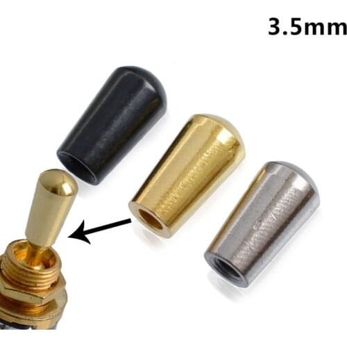 Metal Guitars 3 Way Toggle Switch Tip 3.5Mm Screw Thread Knobs Tip Cap Button To For Epiphone LP Guitarra Parts Accessories
