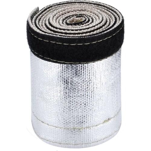1pc Metallic Silver Heat Shield Sleeve Insulated Wire Hose Tube Insulator 183cm Silver Metallic Heat Shield Sleeve