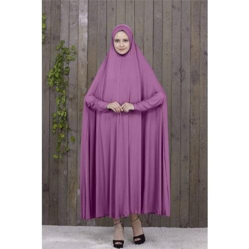 Muslim Prayer Garment Dress Women Islamic Clothing Thobe Jilbab Burka Dubai Turkey Jurken Abaya Prayer Khimar Hijab Dress Kimono