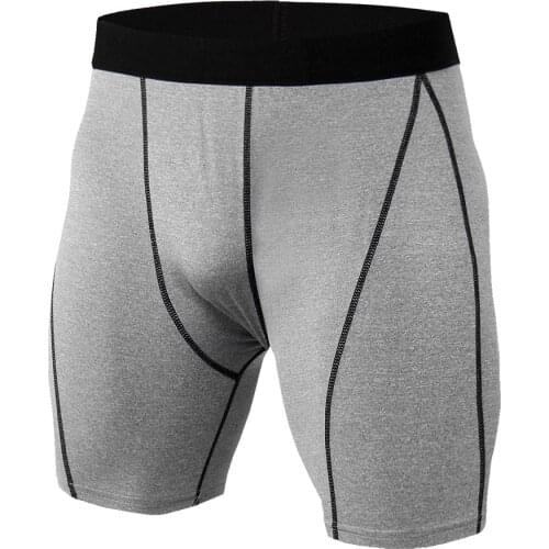 Mens Fitness Shorts Dry Underwear Fitness Running Shoes Breathable Boxer Football Shorts Exercise Tights Sports Training Tights