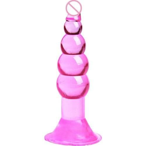 Soft Silicone Anal Plug Butt Beads Dildo G-Spot Stimulate Prostate Massager Adult Masturbate Product Erotic Sex Toys CA80954