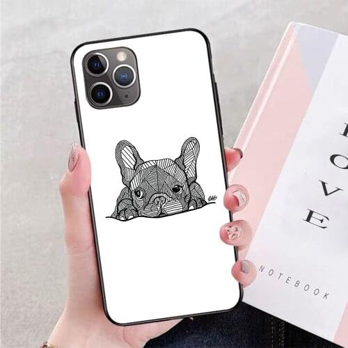 French Bulldog Puppy soft TPU border phone case for iphone 11PRO 11PROMAX 11 X XS XR XSMAX 6 plus 7 7plus 8 8plus cover