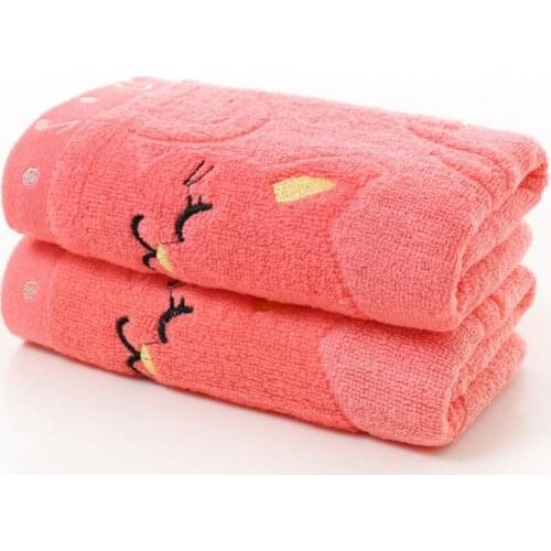 Cute Cat Musical Note Child Soft Towel Water Absorbing for Home Bathing Shower