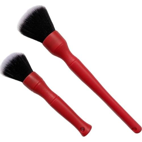 Set of 2 Ultra Soft Detail Brushes Car And Motorcycle Detailing Brush for Emblems Interior Exterior And Air Vents