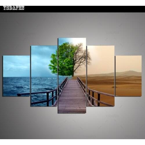 Op de muur HD print olieverf Film modulaire foto Scenery poster kind room decor woondecoratie 5 stks canvas art z309