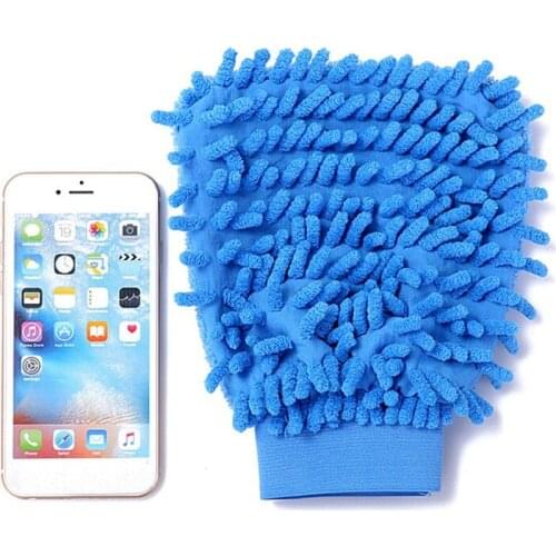 Car Cleaning Glove Automotive Body Dust Care Microfiber Mitt Double Sided Soft Car Household Washing Glove Window Accessories