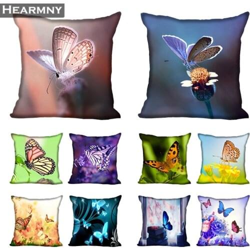 Butterfly Pillow Case For Home Decorative Pillows Cover Invisible Zippered Throw PillowCases 40X40,45X45cm