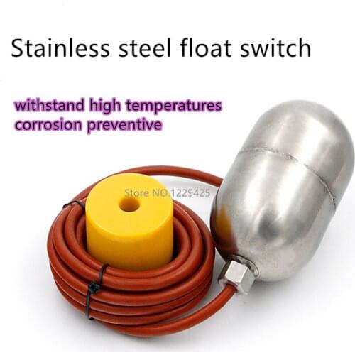 Stainless Steel Float Switch Float Switch High Temperature Resistant Liquid Level Controller Acid Alkali Resistance