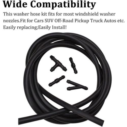 Windscreen Wipers Rubber Hoses 100/300/500cm Glass water Nozzle Pipe Car Soft Tube With Connectors Universal Vehicle Accessories
