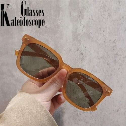 Womens Fashion Square Sunglasses Luxury Brand Designer Sun Glasses Men Vintage Orange Eyeglasses Travel Style Shades UV400