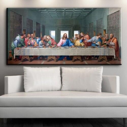 The Last Supper!Leonardo Da Vinci Posters Hd Print Canvas Painting Vintage Wall Art Pictures For Living Room Kitchen Decoration