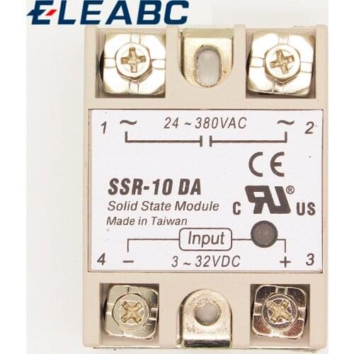 1pcs solid state relay SSR-10DA 10A actually 3-32V DC TO 24-380V AC SSR 10DA relay solid state high quality new