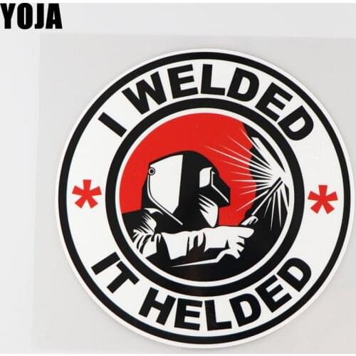 YOJA 15.5X15.5CM I WELDED IT HELDED Personality Cartoon Electrician Vinyl Decal Decor Car Sticker 19A-0047