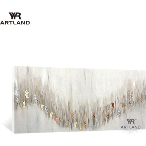 High quality Modern abstract Handmade oil painting on canvas gold landscape wall art picture for living room bedroom no framed