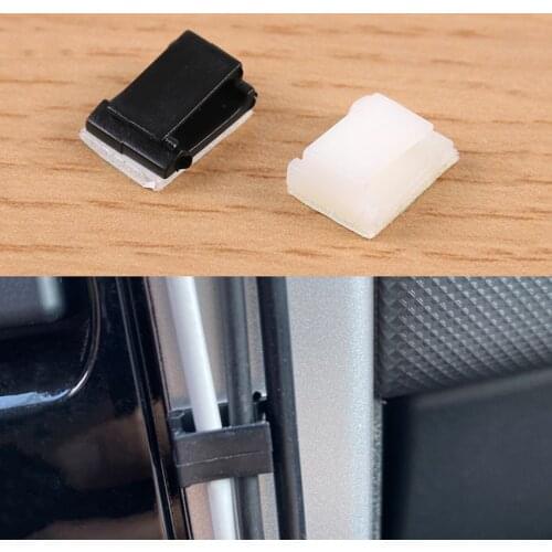 40PCS Car Vehicle Data Wire Clip Self Adhesive Adjustable Car Driving Recorder Cable Management Harness Clamp Cable Clip