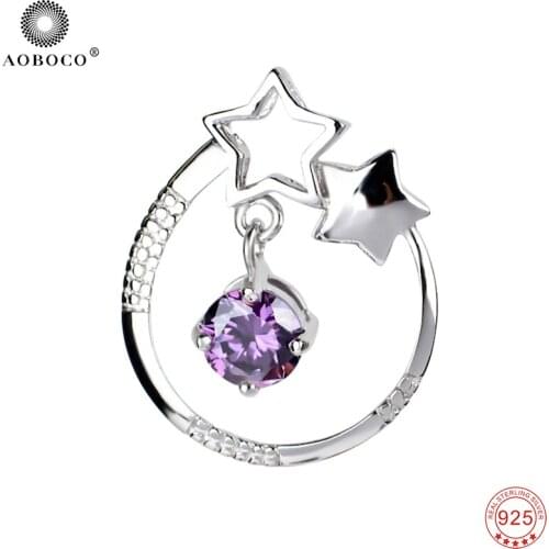 100% Fine 925 Sterling Silver Lovely Sweet Beauty Romantic Crystal Necklaces Pendants ,Fashion Jewelry Gift For Women GND0307