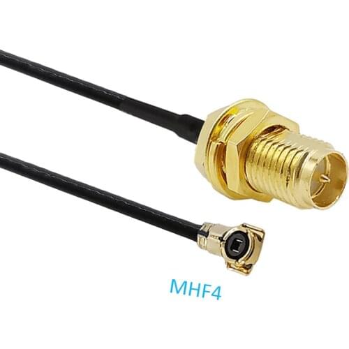 RF Coax Connector RP SMA Female Male Pin to MHF4 IPX IPEX U.FL Extension Cord Adapter Assembly Pigtail Cable 0.81 IPEX turn SMA
