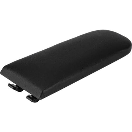 1PC New Black Leather Center Console Armrest Cover Lid Base For Cars