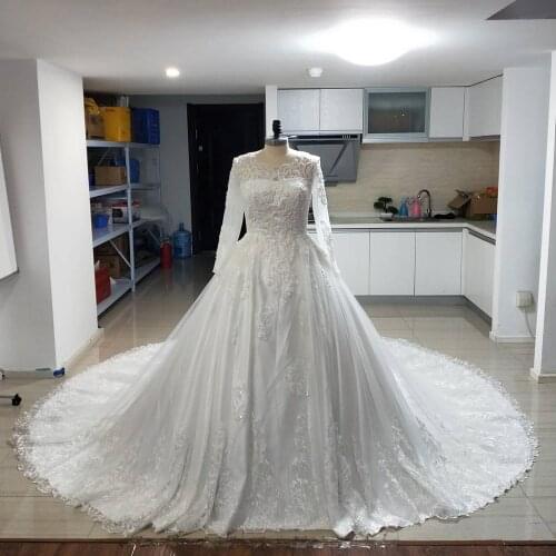 100% Office Real Photos Without Any Photoshop What You See Online Will Exactly Same What You Get Full Pearls Wedding Dresses