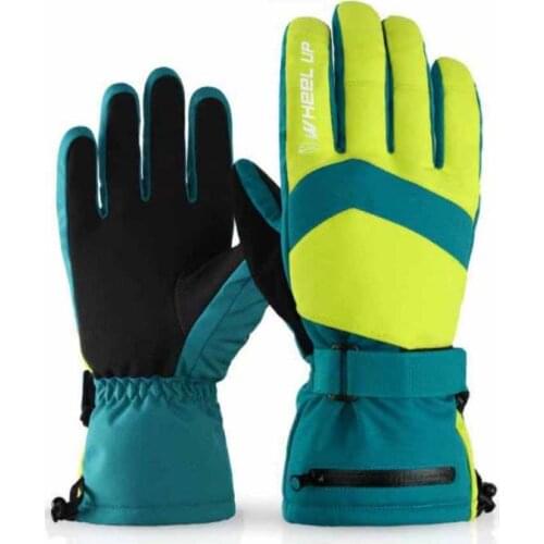 2020 Wheelup Waterproof Keep Warm Ski Gloves Winter Plus Velvet Thickening Men Snow Gloves Fingers Touch Screen Ski Equipment