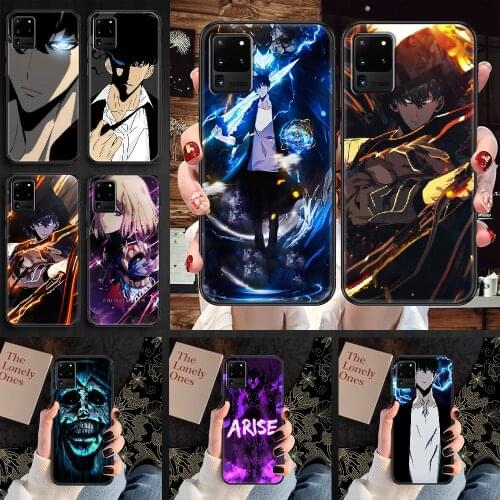 Anime Solo Leveling Phone case For Samsung Galaxy Note 4 8 9 10 20 S8 S9 S10 S10E S20 Plus UITRA Ultra black trend cell cover