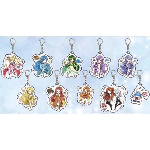 Anime Mermaid Melody Pichi Pichi Pitch Nanami Lucia Bags Pendant Keychain Acrylic School Bag Charm Keyring Q Version Cosplay
