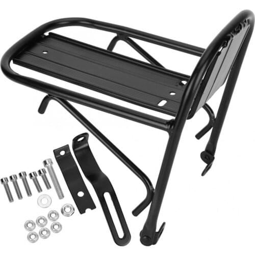 Bicycle Rack Aluminum Alloy Bike Front Storage Rack Shelf Luggage Carrier Durable Carrier Panniers Bag Carrier Luggage Shelf