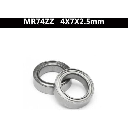 Free Shipping 10 PCS MR74ZZ ABEC-5 4X7X2.5 mm Deep groove Ball Bearings MR74 / L-740 ZZ