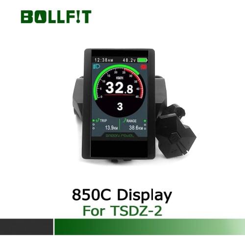 BOLLFIT Tongsheng TSDZ 2 Mid Drive Motor LCD Display 850C Colour Screen Display for Electric E Bike Bicycle Conversion Kit