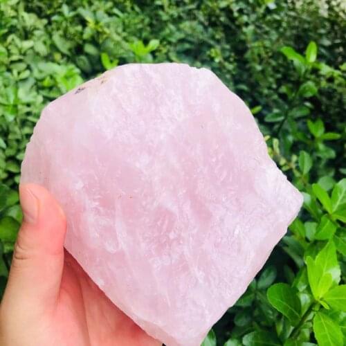 MOKAGY 1500g-5400g Large Raw Natural Rose Quartz Stone Rough Crystal Gemstone Specimen 1pc