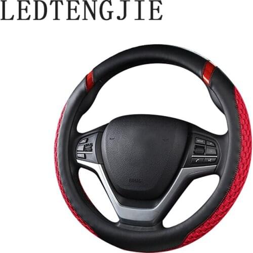 Car Steering Wheel Cover Breathable Anti-skid Wear-resistant Car Handle Cover 6 Colors To Choose From Car Interior Accessories