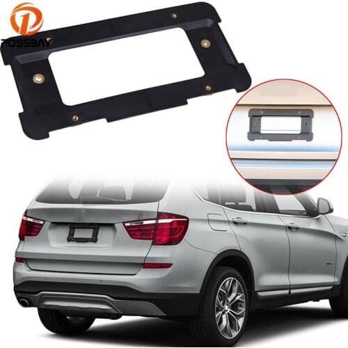 POSSBAY Black Plastic Car Rear License Plate Frame Tag Cover Fit for All BMW Auto Rear License Covers