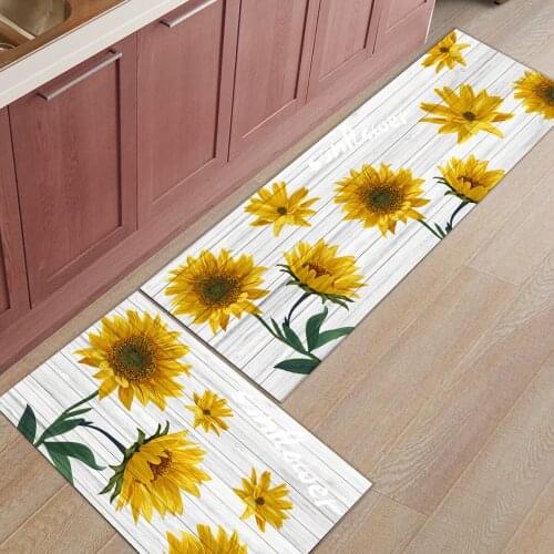 Sunflower flower home rug Kitchen carpet kitchen rug Bathroom rug Bathroom mat Entrance door mat hallway carpet Balcony Doormat