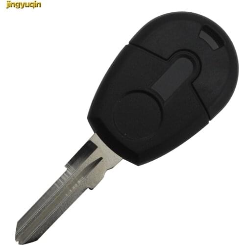 Jingyuqin 1 Button Remote Car Key Shell Case For Fiat Transponder Car Key Shell Blank Case Cover No Chip Fob Car-Styling