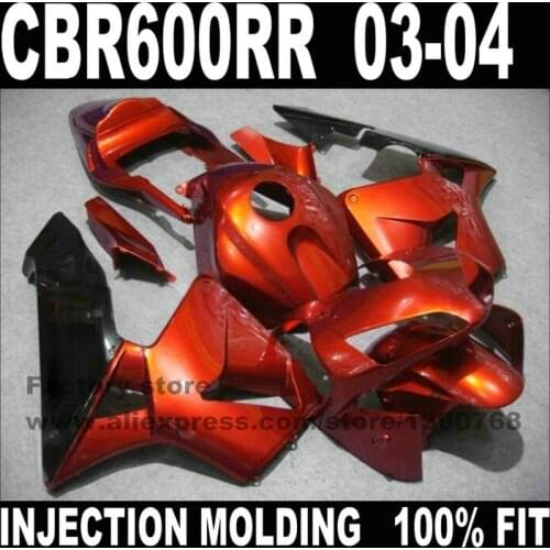ABS injection factory fairings set for HONDA CBR 600 RR 2003 2004 CBR600RR 03 04 dark orange fairing kits hull work part