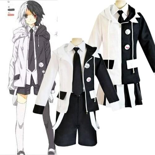 Anime Danganronpa V3: Killing Harmony Cosplay High Quality Monokuma Unisex Cosplay Costume coat+shirt+tie+skirt(or pants)+socks