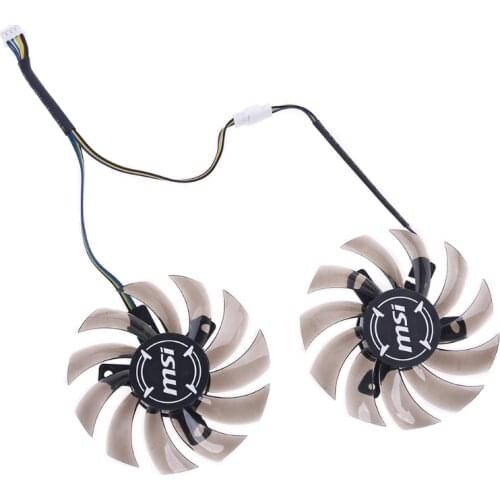 1 Pair 4Pin Cooler Fan Replacement for GeForce GTX 1660 RTX 2060 2070 Video Graphics Card Cooling Fan