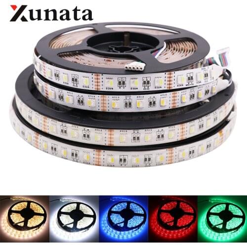 5m/Roll 24V RGBW RGBWW LED Strip Lamp 4 Colors in 1 Led Waterproof 5050SMD 60Leds/m Flexible Tape LED Strip Light