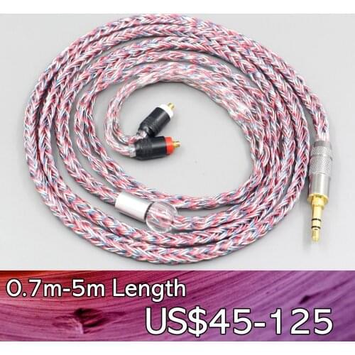 LN007572 16 Core Silver OCC OFC Mixed Braided Cable For Sony IER-M7 IER-M9 IER-Z1R Headset Earphone Headphone