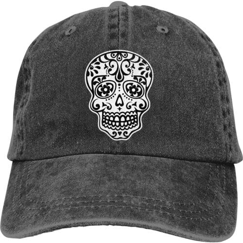 Mexican Skull, Floral Pattern - Days Of The Dead Baseball Cap cowboy hat Peaked cap Cowboy Bebop Hats Men and women hats