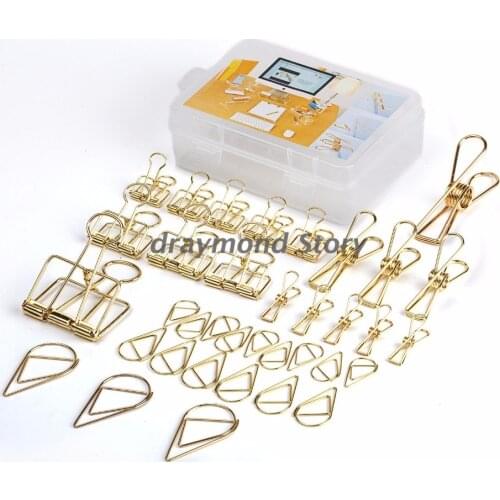 Mini binder gold long tail folder large trumpet invoice folder office accessories