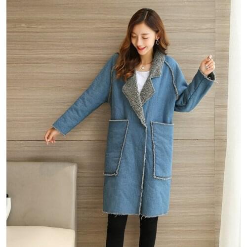 2019 Maternity Clothes Demin Coats For Pregnant Women Winter Thicken Coats Autumn Tops Long Outerwear Coats Pregnancy Clothing