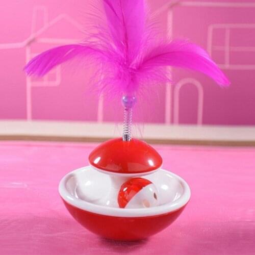 Feather Bell Funny Cat Spring toy turntable Cat Training Toys Cat Toys Interactive Cat Toys Pet Supplies